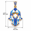 Custom Made Hamza Pendant in 14K Yellow Gold - We Have 9 Different Colors