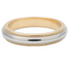 TIFFANY & Co. Platinum 18K yellow Gold 3.3mm Milgrain Wedding Band Ring 9.5