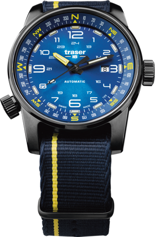 Traser P68 Pathfinder Automatic Blue Yellow NATO 107719