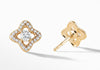 David Yurman Venetian Quatrefoil Earrings with Diamonds in 18K Gold