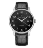 Claude Bernard 80091 3 NBN Men's Classic Watch Black Dial Black Strap