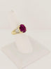 Hand Made  18K Yellow  Gold ring Pink Sapphire with Diamonds