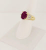 Hand Made  18K Yellow  Gold ring Pink Sapphire with Diamonds