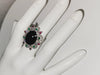 Hand-Made Star Sapphire , Ruby, Emerald,  Diamond 14K White Gold Ring size 5.75