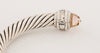 David Yurman Cable Classic Collection Bracelet with Morganite and Diamonds, 7mm