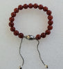 David Yurman sterling silver carnelian sliding clasp spiritual bead bracelet