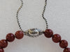 David Yurman sterling silver carnelian sliding clasp spiritual bead bracelet