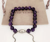 David Yurman Purple onyx Sterling Silver Spiritual bead bracelet 8mm