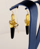 Hand-Made Tie Earrings in 22K yellow Gold with Diamond
