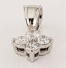 14K White Gold Flower shape pendant with Diamonds