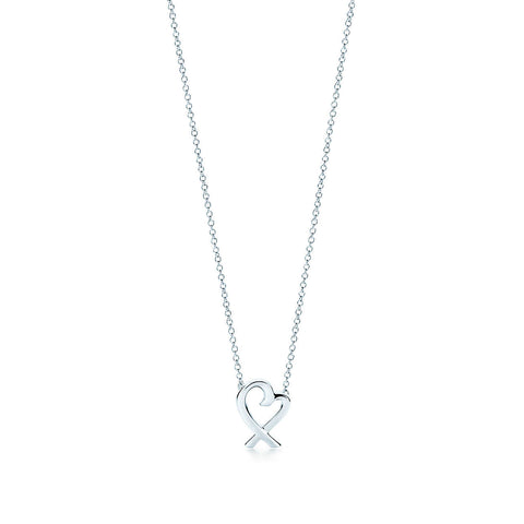 Tiffany & Co. Sterling Silver Paloma Picasso Loving Heart Pendant Necklace