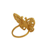Custom made Butterfly Emerald Ring in Yellow Gold