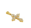 Elegant 14k Yellow Gold Cross with Diamonds