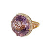 Beautiful Amethyst & Pink Sapphire & Diamond Ring in Rose gold