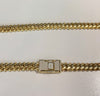 10k Yellow Gold  Miami Cuban Chain with Diamonds