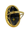 Black on Yellow Gold Head Ring