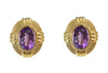 Yellow Gold Earrings with Amethyst