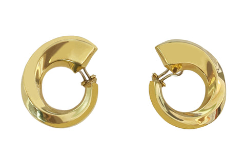 Fancy Round Yellow Gold Earrings