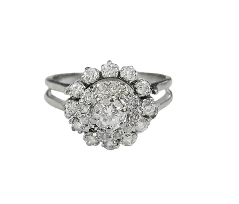 Flower Ring With Diamond