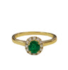 Diamond & Columbian Emerald Ring In Yellow Gold