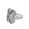 Sapphire & Diamond Ring In Platinum