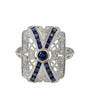 Sapphire & Diamond Ring In Platinum