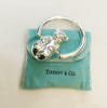 Rare Tiffany & Co. Sterling Silver Spinning Teddy Bear Baby Rattle Teether Ring