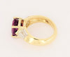 Hand Made  18K Yellow  Gold ring Pink Sapphire with Diamonds