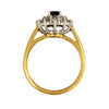Two Tone Gold Diamond Oval Sapphire Ring