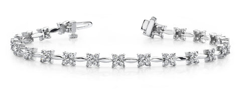 Flower Diamond Design Bracelet