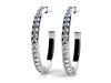 Classic Single Row Diamond Hoop Earrings