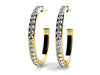 Classic Single Row Diamond Hoop Earrings