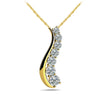 Solid Curve Extravagant Diamond Pendant