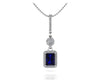 Love Spell Blue Sapphire Diamond Pendant