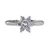 Tiffany & Co. Platinum 0.50ct VS-2 G Color Flower Diamond Ring Size 5.5