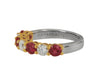 Tiffany & Co. Rubies Diamonds Two-Tone Gold & Platinum Wedding Band
