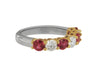 Tiffany & Co. Rubies Diamonds Two-Tone Gold & Platinum Wedding Band