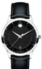 Movado 1881 Automatic Black Dial Black Leather Men's Watch