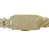10k yellow Gold CUBAN Link Bracelet with Diamonds