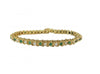 Yellow Gold Bracelet with Emeralds & Diamonds