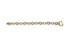 Two Tone Gold Link Bracelet, 7"