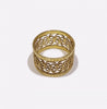 Handmade 14K Yellow Gold Wide Ring