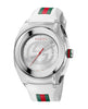Gucci SYNC XXL White Rubber White Dial Watch YA137102