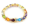 Sophisticated Multi Natural Oval Cut Gemstones Ladies Bracelet in 18K Yellow Gol