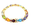 Sophisticated Multi Natural Oval Cut Gemstones Ladies Bracelet in 18K Yellow Gol