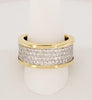 Hand Made Men's 18K Yellow Gold Ring with Diamonds Size 13