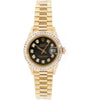 Rolex Oyster Perpetual Datejust 26 Yellow Gold Aftermarket Diamond Bezel Watch 69178