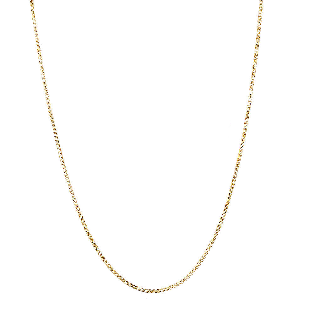 Box Chain Solid 14k Yellow Gold Wide – Crown Jewelers