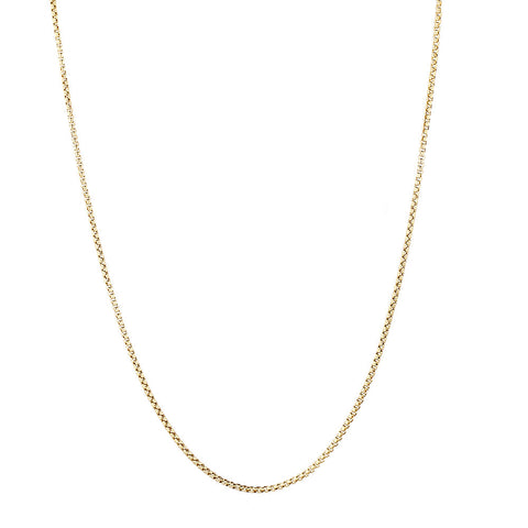 Box Chain Solid 14k Yellow Gold 2.8mm Wide 20-24in.