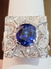 Ceylon Sapphire Ring With Diamonds